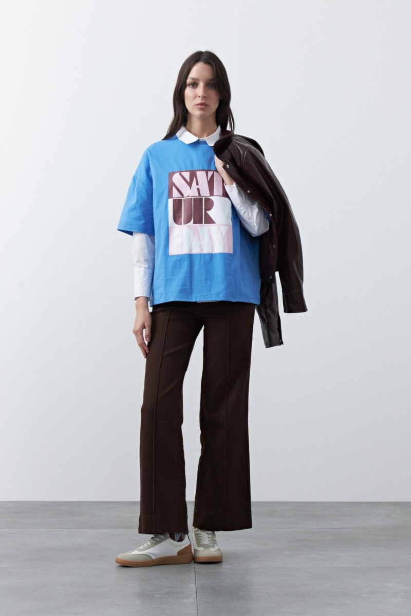 REMERA ERICA PRINTED Azul Regata