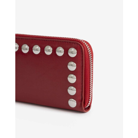 Billetera Zip Round Rojo Burdeaux