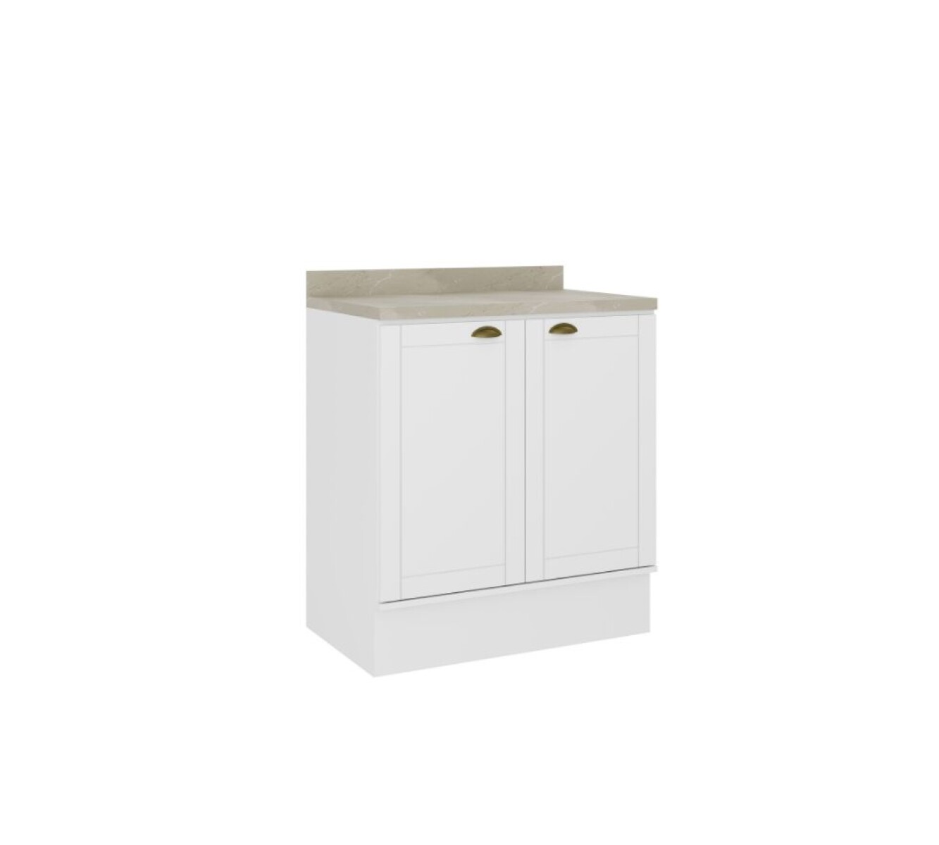 Bajo Mesada Americana 2 Puertas 80cm Blanco 