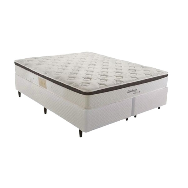 SOMMIER RESORTES MAXSPRING - 2 PLAZAS (1.60 X 2.00 MTS) - MODELO EDIMBURGO - ESPUMA HR - PILLOW TOP SOMMIER RESORTES MAXSPRING - 2 PLAZAS (1.60 X 2.00 MTS) - MODELO EDIMBURGO - ESPUMA HR - PILLOW TOP