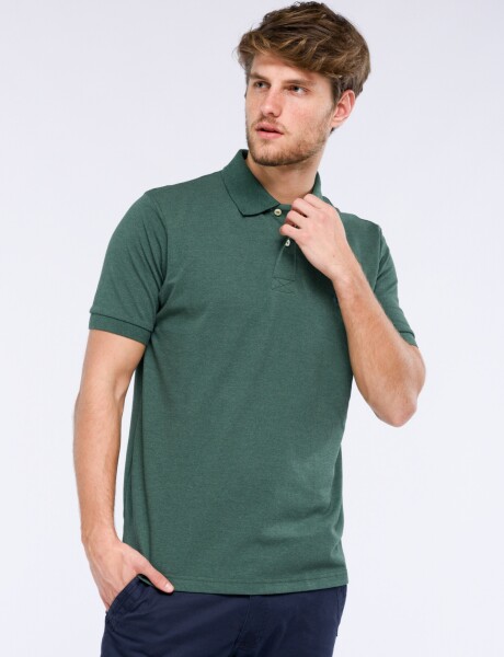 POLO PIQUE LISA Verde Oscuro