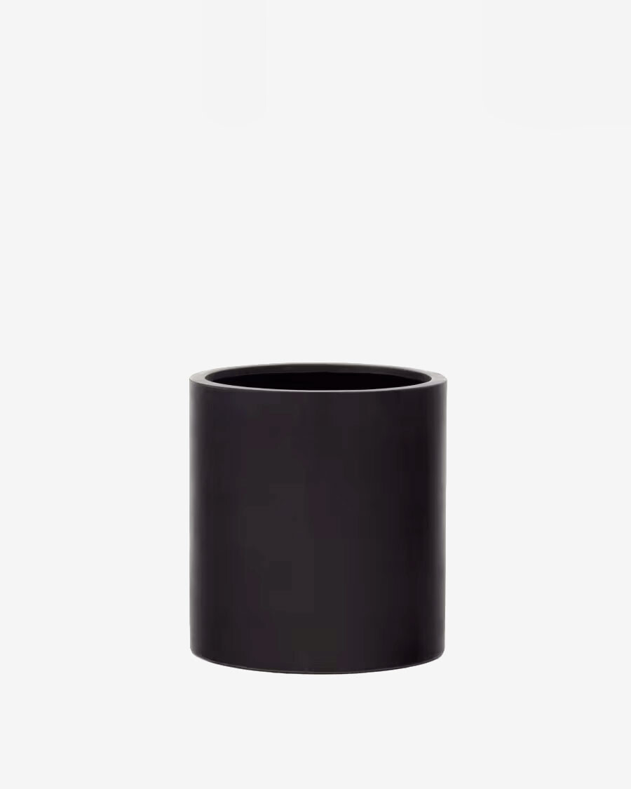 Macetero Aiguablava de cemento negro Ø 52 cm