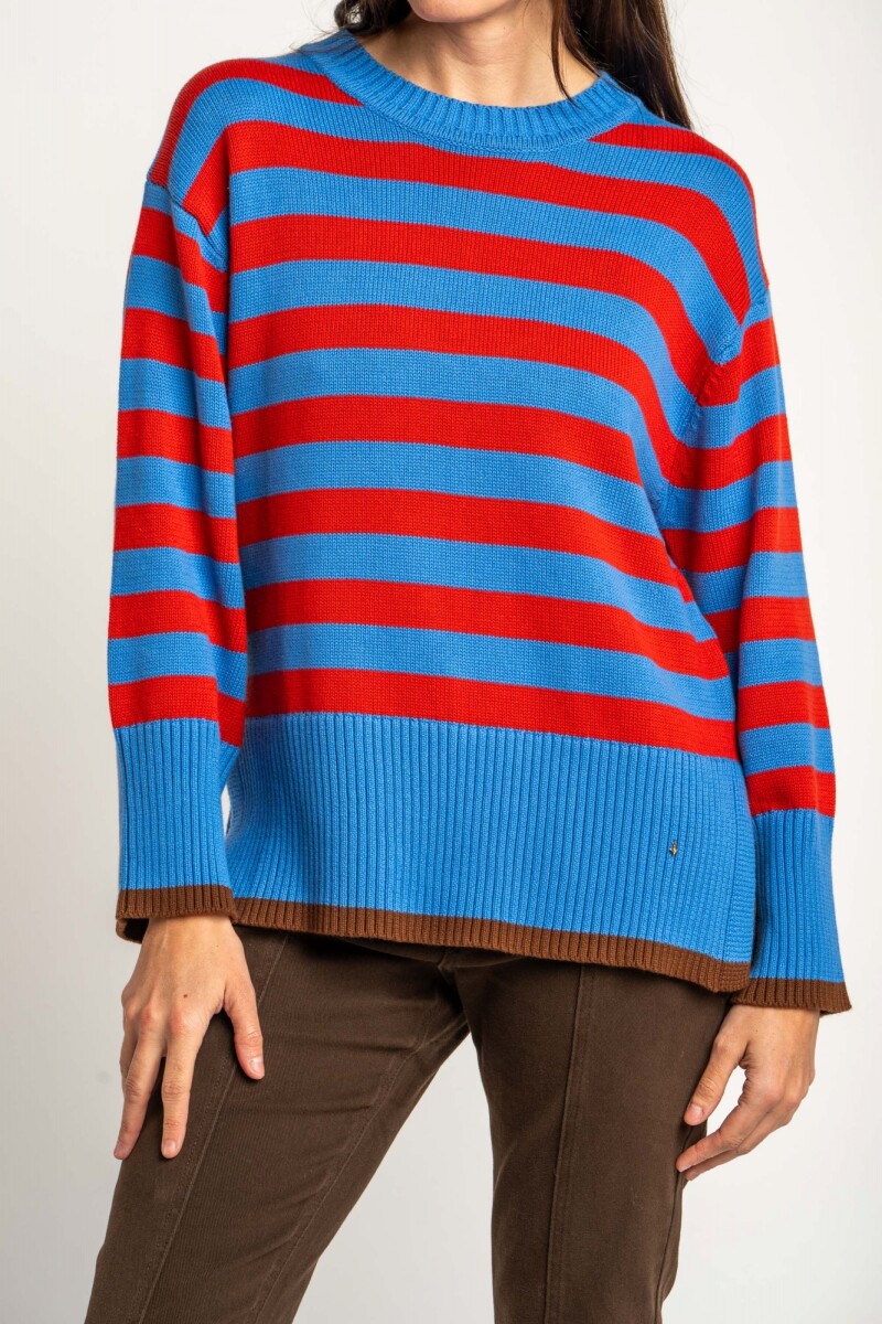 Sweater Rayado Rojo