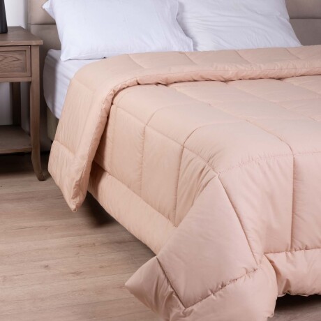 ACOLCHADO KING ALGODON MARRON PLUMI CARAMELO