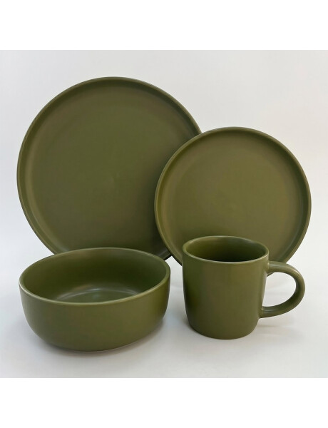 JUEGO VAJILLA 16PCS 27/20/15/350ML ALA RECT VERDE JUEGO VAJILLA 16PCS 27/20/15/350ML ALA RECT VERDE