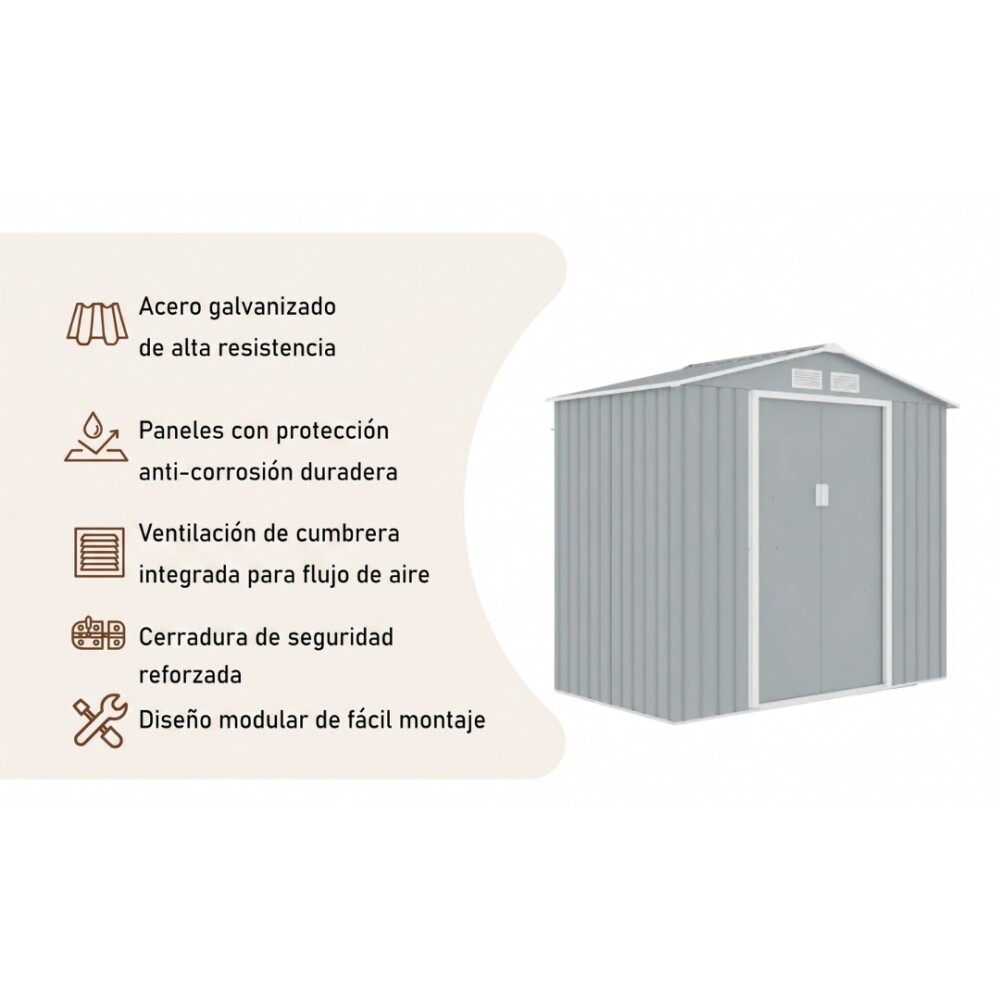 Galpón prefabricado Reforzado 2 Puertas ARCHER A Aluminio