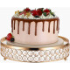Soporte de Torta de 25CM Rosa Oro C/ Espejo y Diamantes Soporte de Torta de 25CM Rosa Oro C/ Espejo y Diamantes