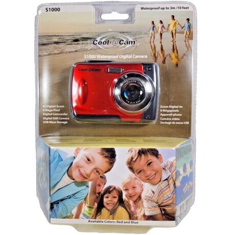 Cámara Digital Ion 8MP Waterproof Roja 001