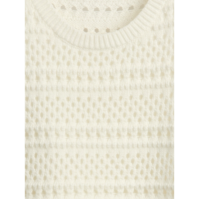 SL CROCHET SWEATER SHELL NEW OFF WHITE OPT1