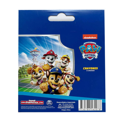 Pack x 12 Crayones Colores Paw Patrol U