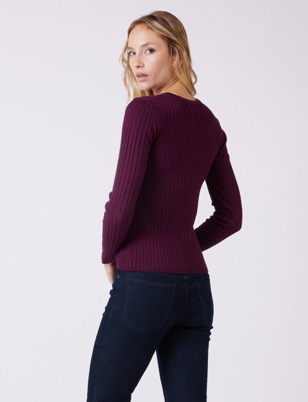 Buzo Punto Rib VIOLETA