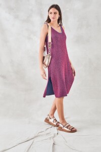 Vestido Lurex Reversible Multi