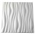 Revestimiento de Pared Panel 3D PVC 50x50cm Ondas Línea X6 Ondas Blanco
