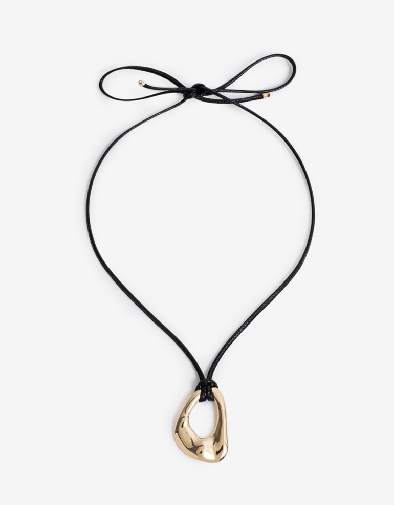 Collares Largos Cordón Collar Largo Metal - Dorado