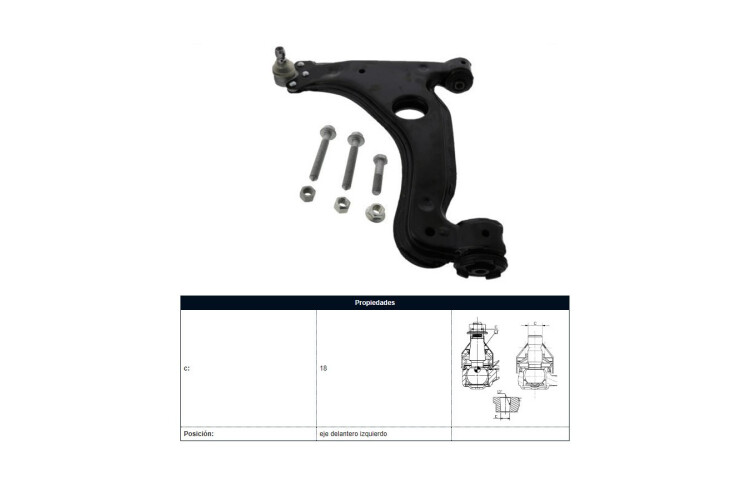 Parilla De Suspension Delantera Chev Zafira 99-12 Izq Parilla De Suspension Delantera Chev Zafira 99-12 Izq