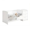 Cuna Convertible con Comoda Integrada 3 Cajones - Atlanta Blanco
