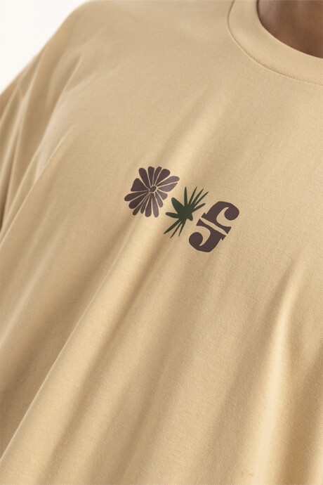 Remera Pulau Palmtree Beige