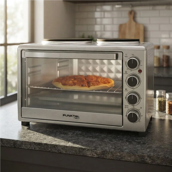 Horno De Mesa Electrico Punktal 36 L Con 2 Discos HORNO ELECTRICO PUNKTAL PK-36 INOX