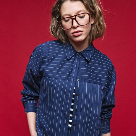 CAMISA LINAR Azul