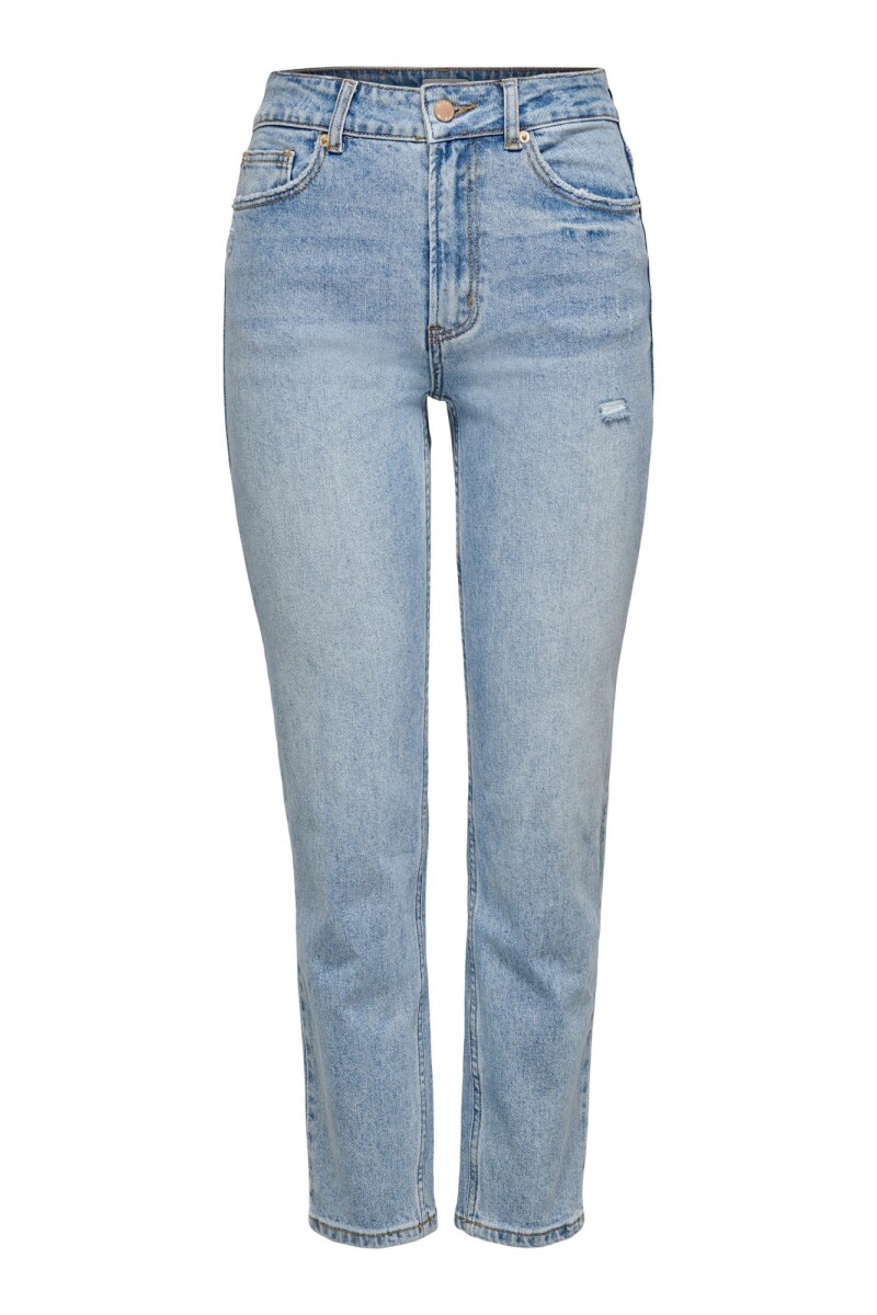 Jeans Emily Clásico 5 Bolsillos Light Medium Blue Denim