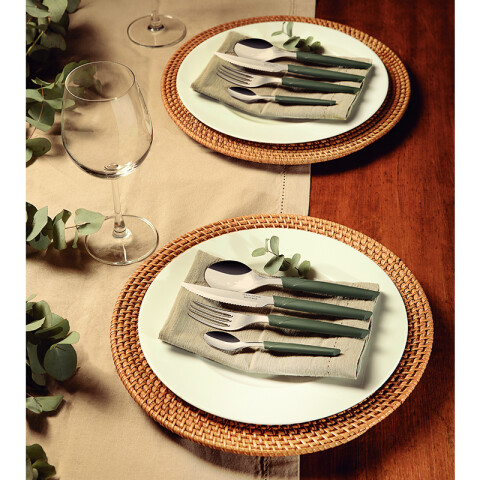 Tenedor de mesa mango ppl verde "LYF" TN7603