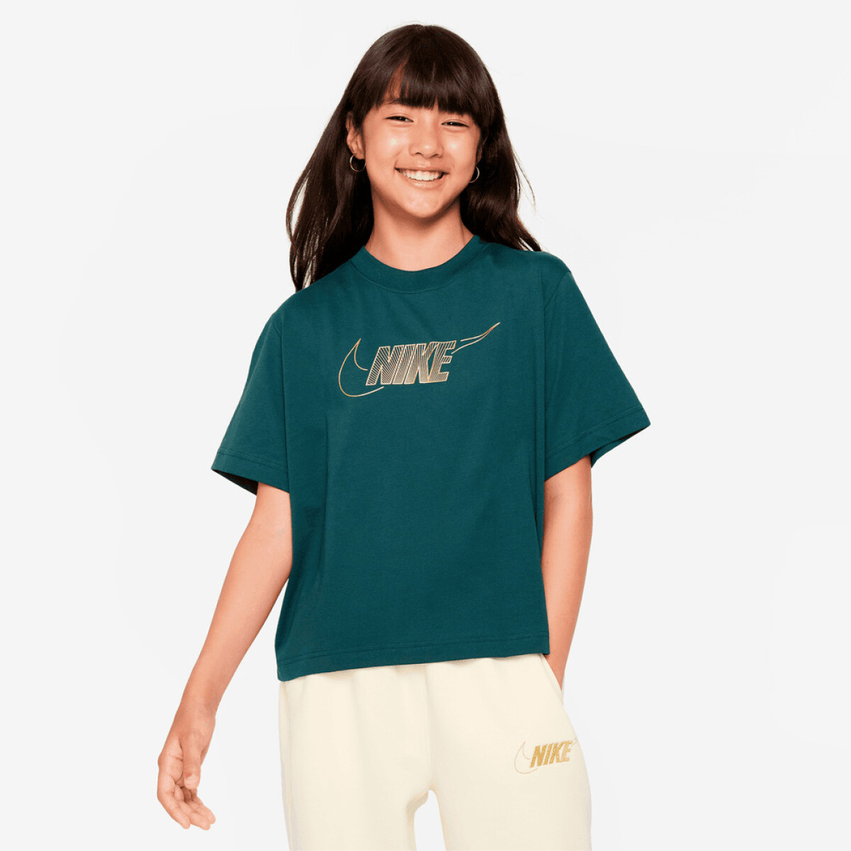 Remera Nike Sportswear Futura de Niña - Multicolor 
