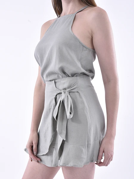 FALDA MARISON VERDE GRISACEO