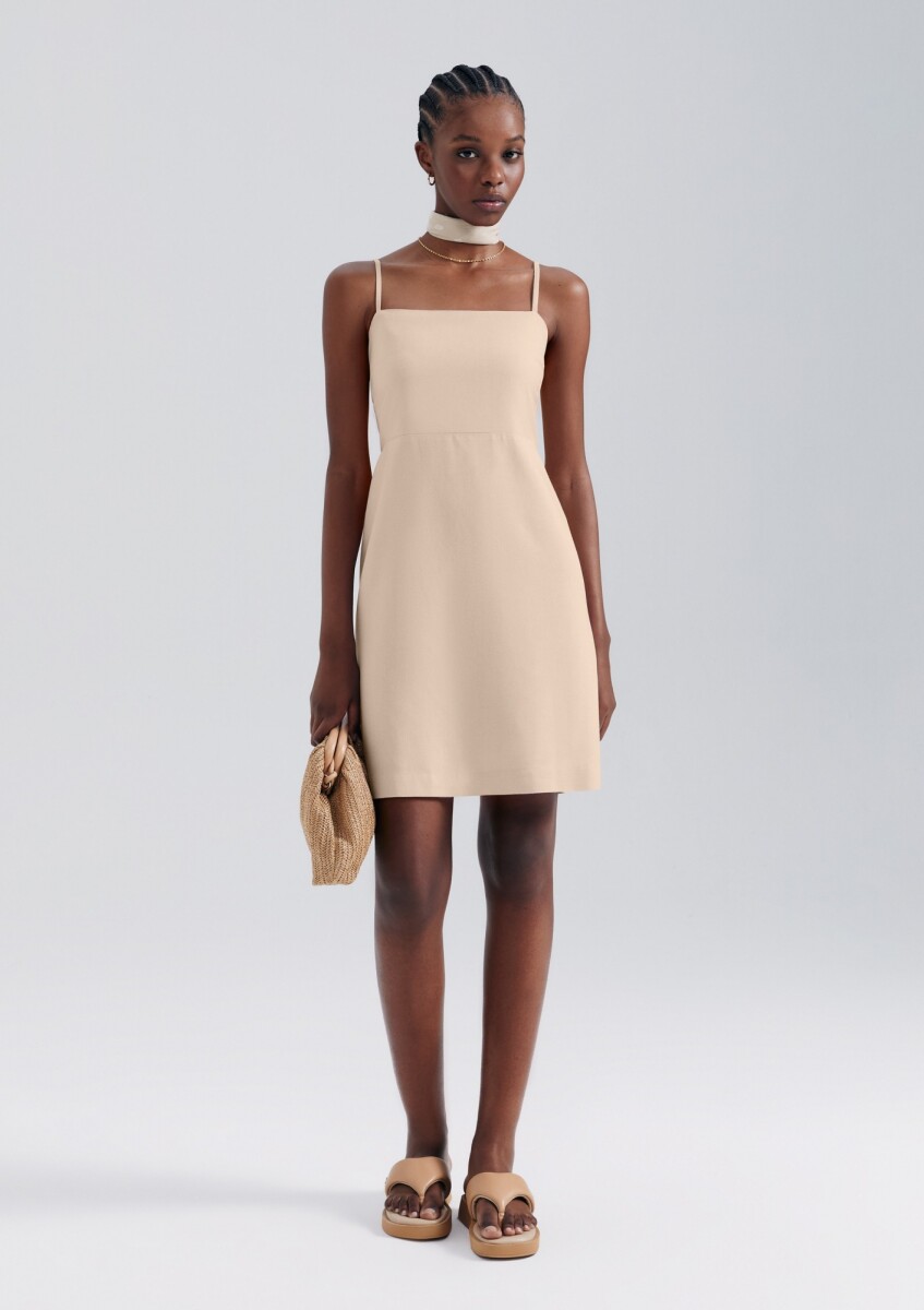 VESTIDO FEM - CREMA 