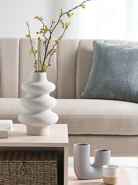 Jarrón ALVIS Ø20xA30cm blanco Jarrón ALVIS Ø20xA30cm blanco