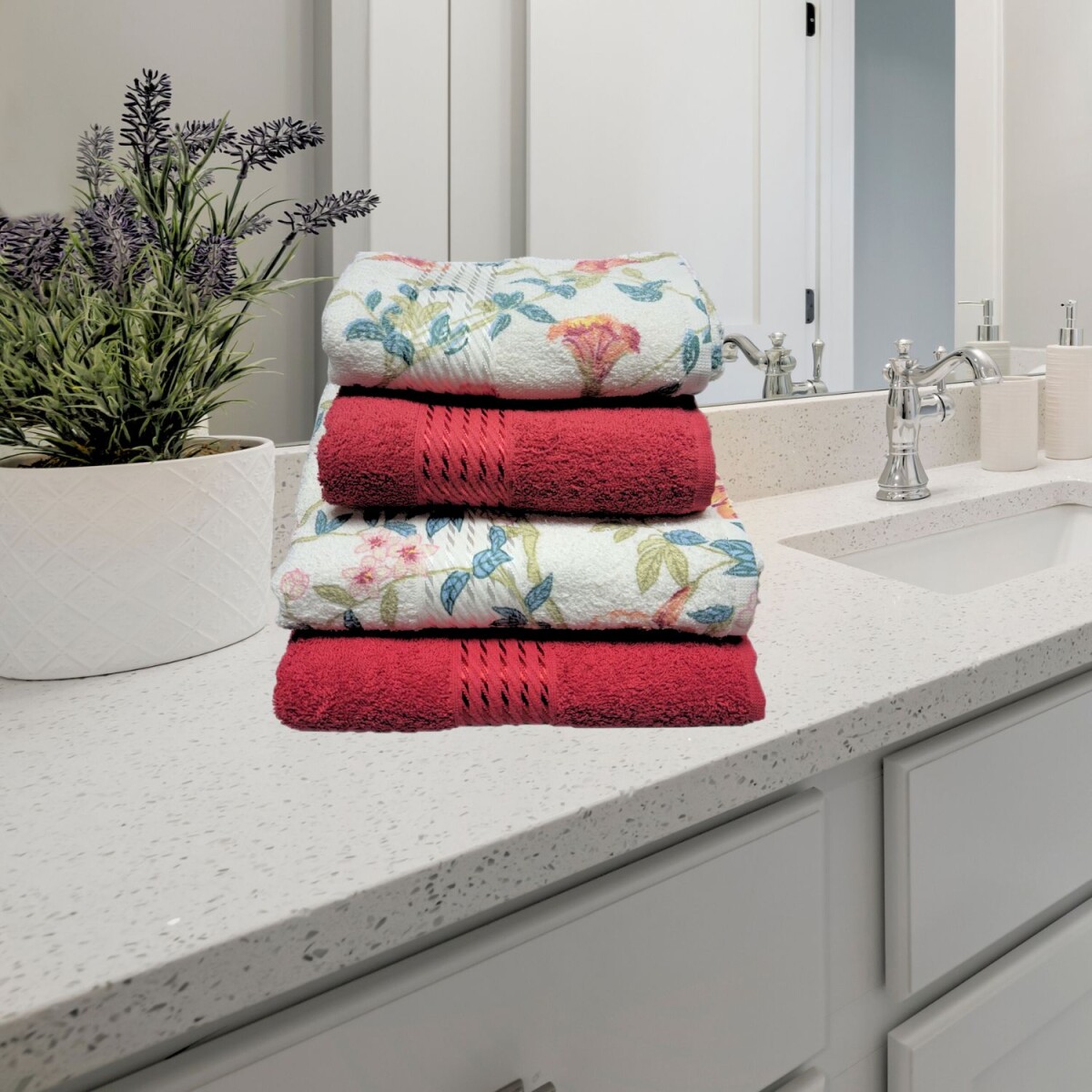 Juego de 2 Toallas Döhle 100% Algodón – Prisma Fiorella 