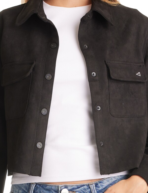 Chaqueta Suede NEGRO