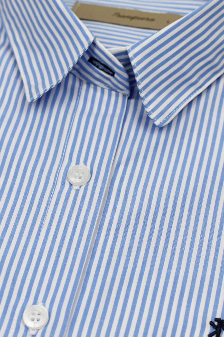 Camisa Dama Clásica Raya Celeste