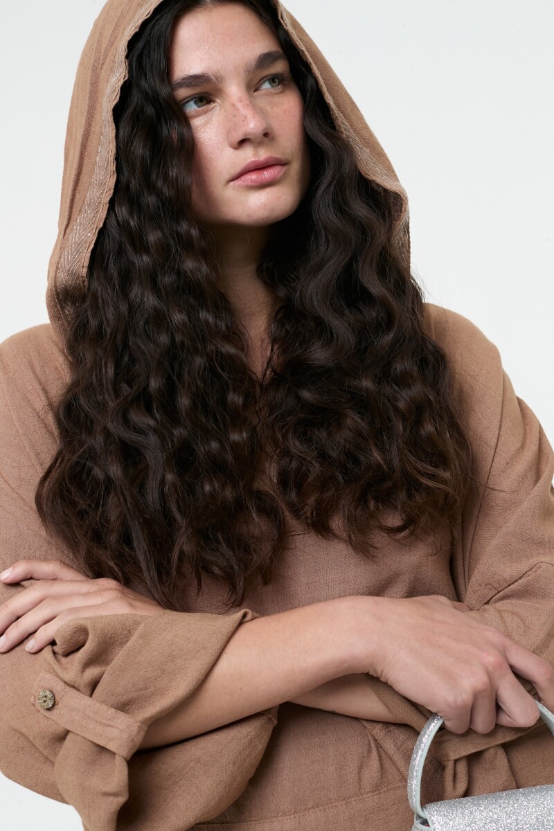 VESTIDO HOODIE Marron