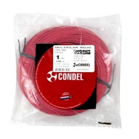 CABLE MULTIFILAR 1,00MM2 ROJO CONDEL CABLE MULTIFILAR 1,00MM2 ROJO CONDEL