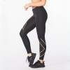 Leggings Running Light Speed Mid-Rise Compression Mujer Black/gold Reflective
