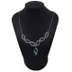 Collar En Oro Blanco 18K Con Brillantes Y Esmeraldas Collar En Oro Blanco 18K Con Brillantes Y Esmeraldas