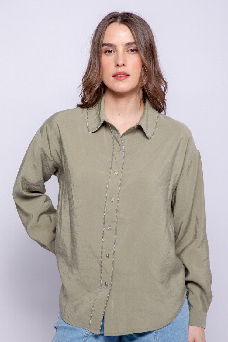 CAMISA DIAGONAL Verde Militar