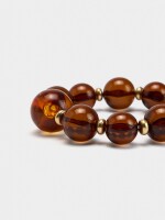 Pulsera Elástica De Efecto Piedra marron