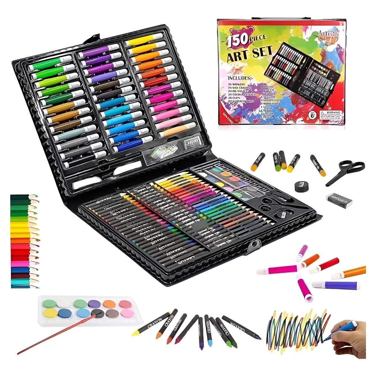 Set Maleta Escolar de Arte 150 Piezas 