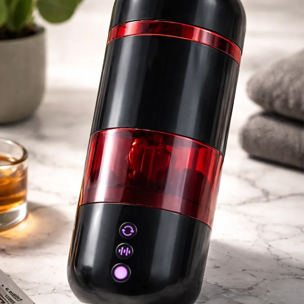 Masturbador Con Vibración Y Rotación Recargable 