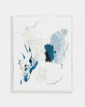 Cuadro abstracto Erale gris y azul pintado a mano 80 x 100 cm