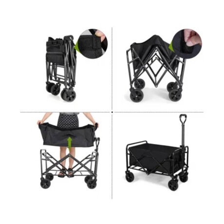 Carro plegable Negro