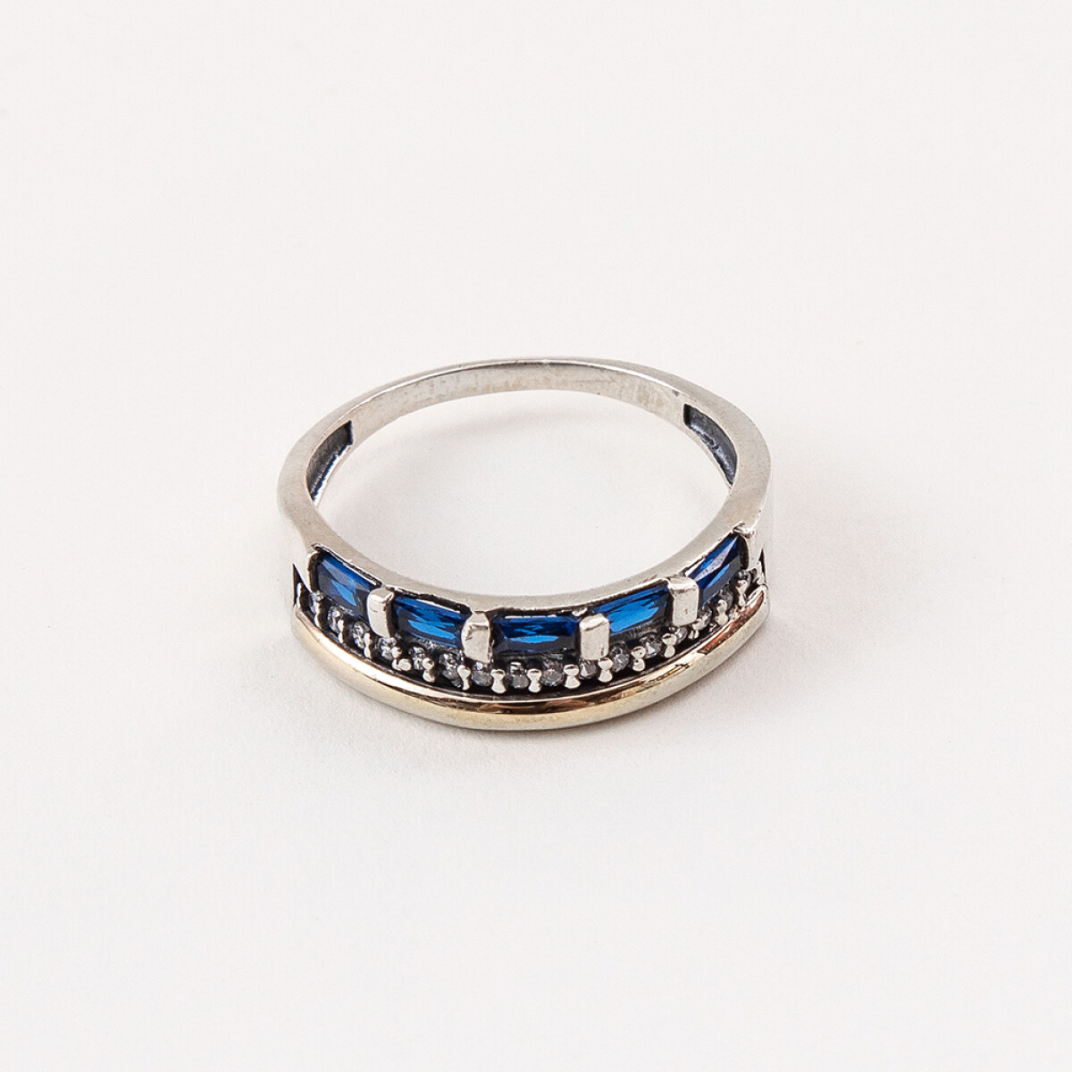 Anillo Fénix Blue - Plata y Oro 