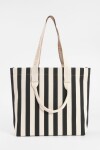 Cartera bolso rayado negro