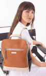 MOCHILA QUEEN SUELA MANTECA Y NEGRO