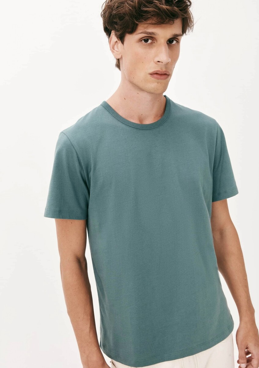 CAMISETAS BÁSICAS MANGA CORTA SLIM - VERDE 