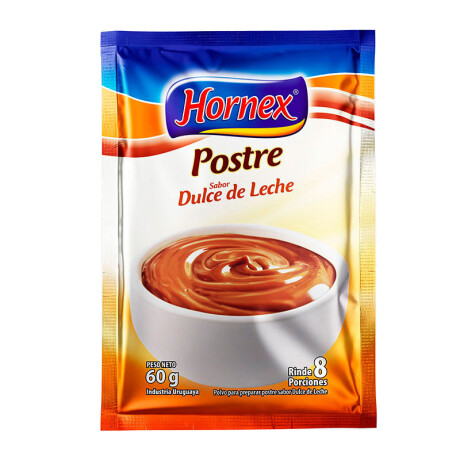 Postre HORNEX 60grs rinde 8 porciones Dulce de leche