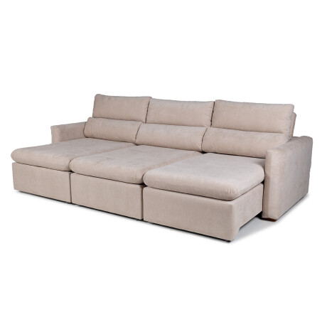 Sofá Dublin (Rebatible) - Microfibra - 3 cuerpos TC 1010 (Beige)