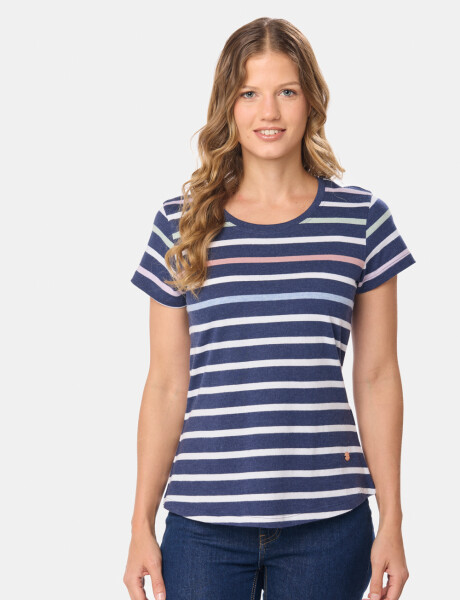 REMERA RAYADA Azul