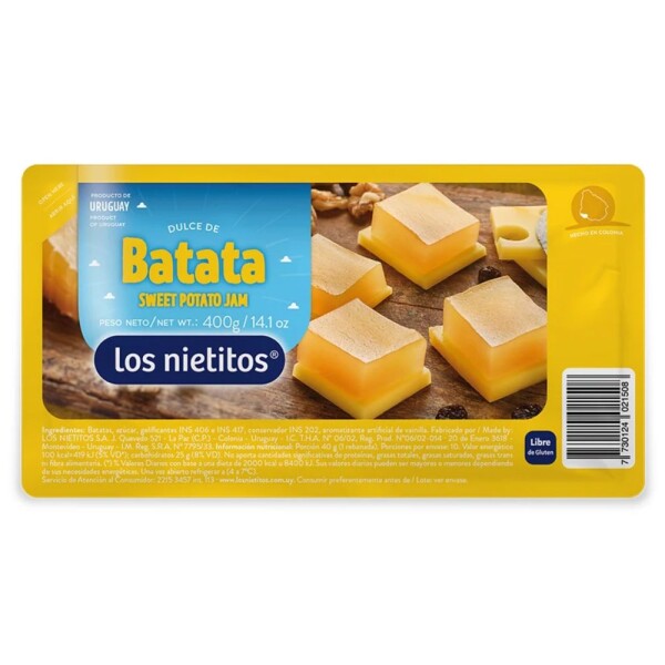 Los Nietitos Dulce De Batata 400g Los Nietitos Dulce De Batata 400g